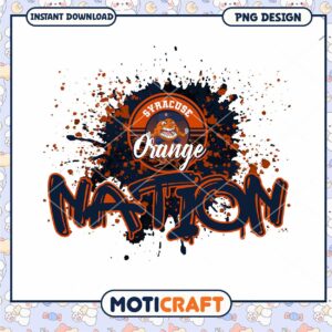 Syracuse Orange Nation PNG Design Instant Download Art