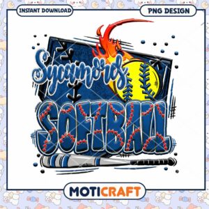 Sycamore Softball Team PNG Design for Instant Download