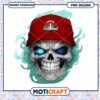 Stylish Skull Design with Stanford Cardinal Cap PNG
