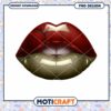 Stylish Red and Green Lips PNG Graphic Design File