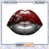Stylish Red and Black Lips PNG Design for Download
