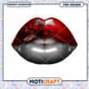 Stylish Red and Black Lip PNG Design for Instant Download