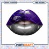 Stylish Purple and Black Lips PNG Design for Creators