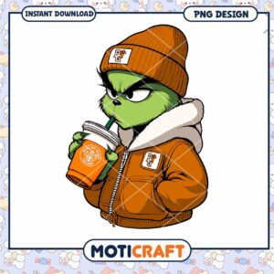 Stylish Grinch PNG Design for Instant Download Fun