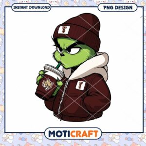 Stylish Grinch PNG Design for Instant Download 2023