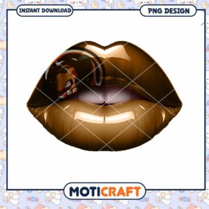 Stylish Brown Lip PNG Design for Instant Download Art