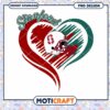 Stanford Football Heart Design PNG Instant Download