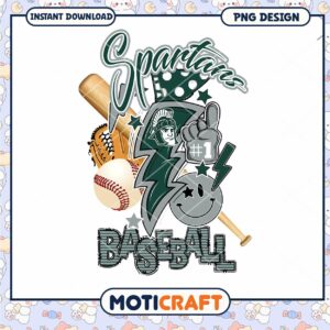 Spartans Baseball PNG Design for Instant Download