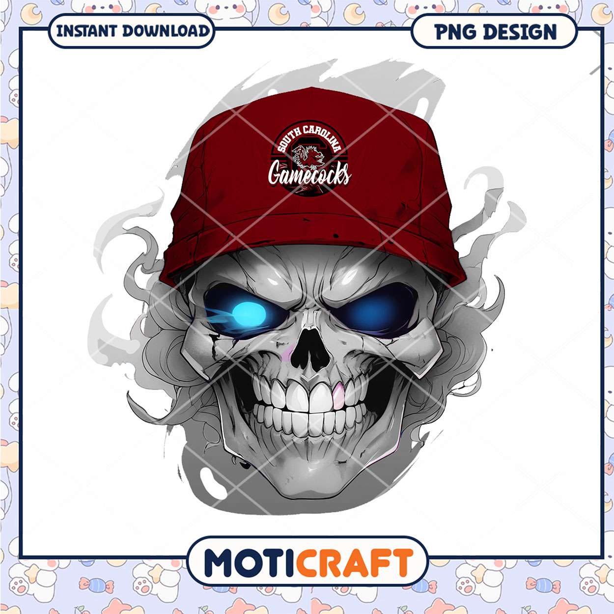 South Carolina Gamecocks Skull PNG Digital Download Art South Carolina Gamecocks Skull PNG Digital Download Art
