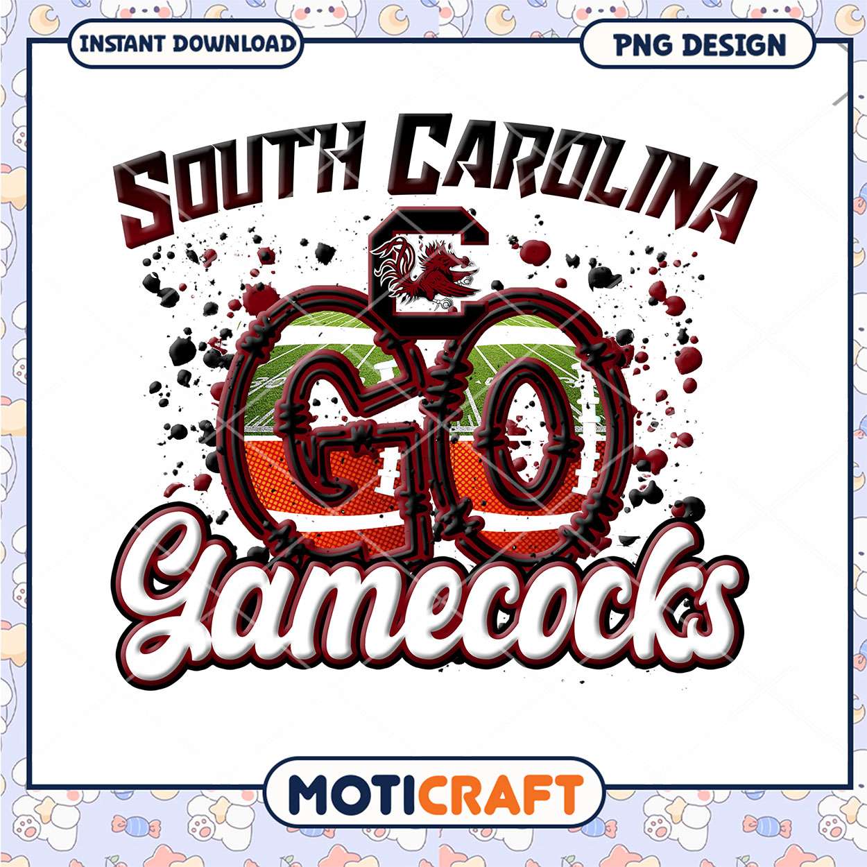 South Carolina Gamecocks Go PNG Design Instant Download South Carolina Gamecocks Go PNG Design Instant Download