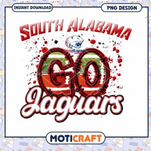 South Alabama Jaguars Go PNG Instant Download Design