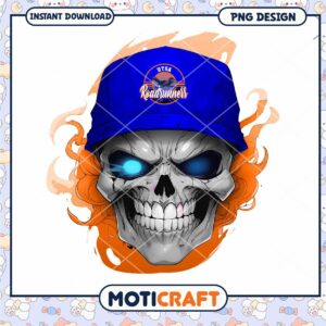 Skull Design with UTSA Roadrunners Hat PNG Download