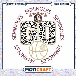 Seminoles Go PNG Design with Leopard Print Theme