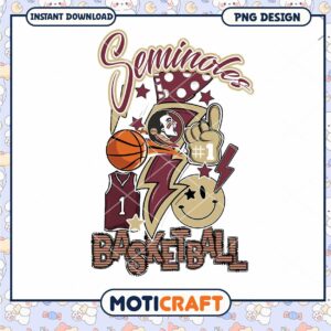 Seminoles Basketball PNG Design for Instant Download
