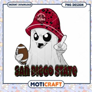 San Diego State Aztecs Ghost PNG Instant Download Design