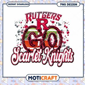 Rutgers Scarlet Knights Go PNG Design Instant Download