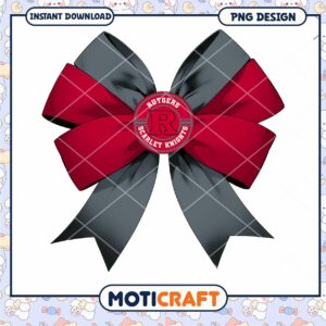 Rutgers Scarlet Knights Bow Digital PNG Design Download