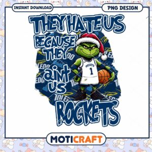 Rockets Grinch Funny Basketball PNG Design for Fans