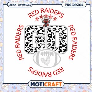 Red Raiders Go PNG Design for Instant Download Use