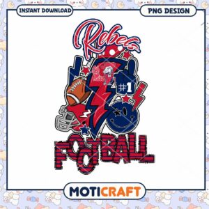 Rebel Football PNG Design for Instant Download Fun
