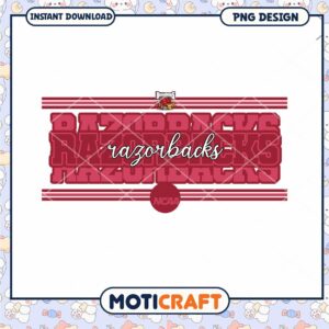 Razorbacks PNG Design Instant Download for Fans