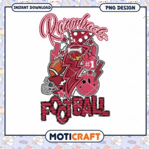 Razorbacks Football PNG Design Instant Download for Fans