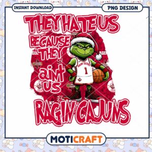 Ragin Cajuns Grinch Basketball PNG Instant Download Design