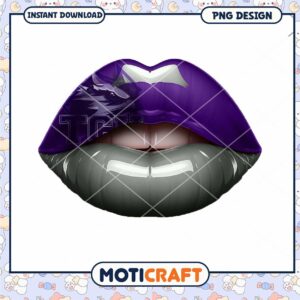 Purple and Gray Glamorous Lips PNG Design Download