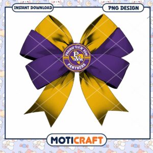 Prairie View A&M Panthers Bow PNG Instant Download Design