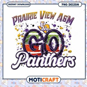 Prairie View A&M Go Panthers PNG Instant Download Design