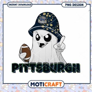 Pittsburgh Panthers Ghost Football PNG Instant Download Design