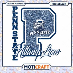 Penn State Nittany Lions Glitter PNG Digital Download