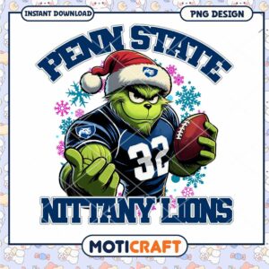 Penn State Nittany Lions Grinch PNG Instant Download Design