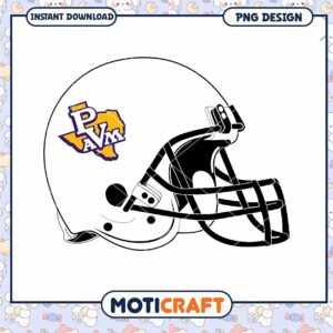 PAVM Football Helmet PNG Design for Instant Download