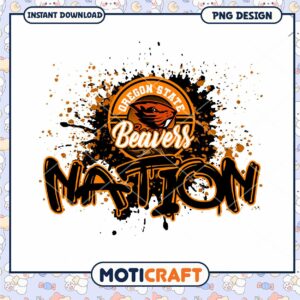 Oregon State Beavers Nation PNG Design Instant Download