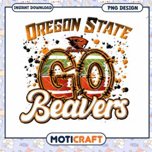 Oregon State Beavers Go PNG Design Instant Download
