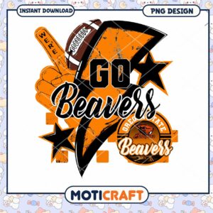 Oregon State Beavers Go Team Spirit PNG Design Download