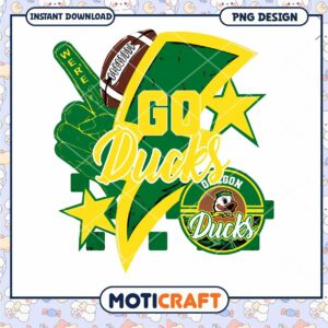 Oregon Ducks Football PNG Graphic Instant Download Design