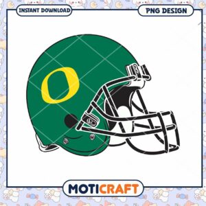 Oregon Ducks Football Helmet PNG Instant Download Design