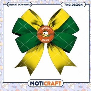 Oregon Ducks Bow PNG Downloadable Design for Crafts