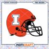 Orange Football Helmet PNG Design for Instant Download