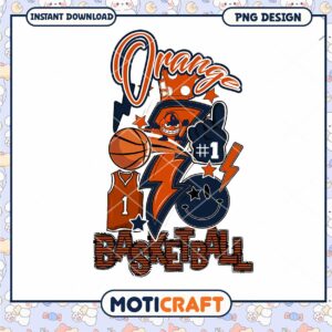Orange Basketball PNG Design for Sports Enthusiasts