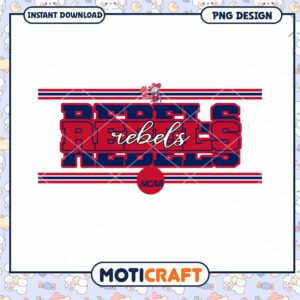 Ole Miss Rebels NCAA PNG Design Instant Download Art