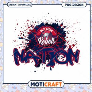 Ole Miss Rebels Nation PNG Design for Instant Download