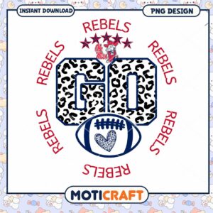 Ole Miss Rebels Football PNG Design for Fans Download