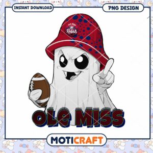 Ole Miss Ghost PNG Design for Instant Download Decor