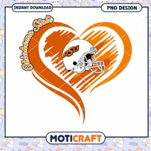 Oklahoma State Heart Design PNG Instant Download Gift