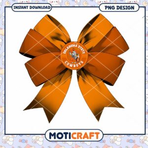 Oklahoma State Cowboys Orange Bow PNG Digital Download
