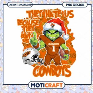 Oklahoma State Cowboys Cartoon PNG Design Instant Download