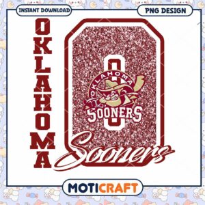 Oklahoma Sooners Glitter PNG Instant Download Design